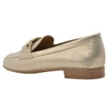 Ragazza Δερμάτινα Γυναικεία Μοκασίνια σε Χρυσό Χρώμα - Image 3