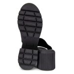 Ragazza Δερμάτινα Mules με Χαμηλό Τακούνι σε Μαύρο Χρώμα 01243 - Image 5