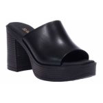 Ragazza Δερμάτινα Mules με Χοντρό Ψηλό Τακούνι σε Μαύρο Χρώμα 0920 - Image 8