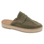 Ragazza Flat Δερμάτινα Mules σε λαδί χρώμα - Image 3