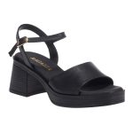 Ragazza Γυναικεία Πέδιλα με Χοντρό Τακούνι σε Μαύρο Χρώμα - Image 4