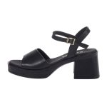 Ragazza Γυναικεία Πέδιλα με Χοντρό Τακούνι σε Μαύρο Χρώμα