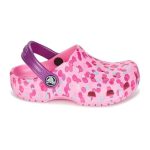 Crocs Παιδικά Ανατομικά Σαμπό Θαλάσσης Classic Graphic Ροζ