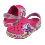 Crocs Παιδικά Ανατομικά Σαμπό Θαλάσσης Crocband Butterfly Clog Φούξια - Image 2