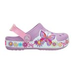 Crocs Παιδικά Ανατομικά Σαμπό Θαλάσσης Crocband Butterfly Clog Μωβ