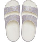 Crocs Παιδικά Παπουτσάκια Θαλάσσης Classic Glitter Sandal V2 K Λευκά - Image 6