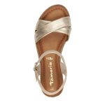 Tamaris Σφηνοειδή σανδάλια σε χρυσό χρώμα 1-28106-42-933 - Image 6