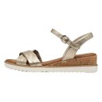 Tamaris Σφηνοειδή σανδάλια σε χρυσό χρώμα 1-28106-42-933 - Image 3
