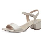 Tamaris σφηνοειδή σανδάλια σε σαμπανιζέ χρώμα 1-28249-42-179 - Image 3