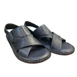 Safe Step Aron 212 Mπλε Ανδρικό Δερμάτινο Ανατομικό Πέδιλο - Image 3