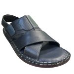 Safe Step Aron 212 Mπλε Ανδρικό Δερμάτινο Ανατομικό Πέδιλο - Image 5