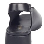 Ragazza Δερμάτινα Γυναικεία Πέδιλα σε Μαύρο Χρώμα - Image 5