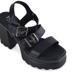 Δερμάτινo μαύρο πέδιλο Harris 334-4330 - Image 4