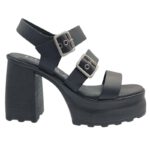 Harris 334-4330 Γυναικεία Δερμάτινα Πέδιλα Μαύρο Classic Comfort - Image 7