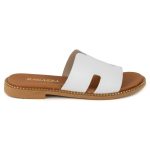 Ragazza Δερμάτινα Γυναικεία Σανδάλια σε Λευκό Χρώμα 01041