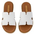 Ragazza Δερμάτινα Γυναικεία Σανδάλια σε Λευκό Χρώμα 01041 - Image 3