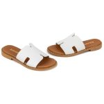 Ragazza Δερμάτινα Γυναικεία Σανδάλια σε Λευκό Χρώμα 01041 - Image 4