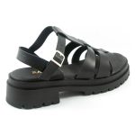 Ragazza Δερμάτινα Γυναικεία Σανδάλια σε Μαύρο Χρώμα 0544 - Image 3