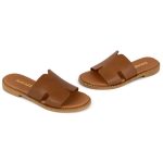 Ragazza Δερμάτινα Γυναικεία Σανδάλια σε Ταμπά Χρώμα 01041 - Image 4