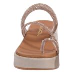 Δερμάτινες Πλατφόρμες - Πέδιλα Ragazza 01130 Χάλκινο με Strass - Image 7