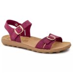 Fantasy Sandals Lorena Δερμάτινα Γυναικεία Σανδάλια Ανατομικά με Λουράκι σε Μπορντό Χρώμα S427CB