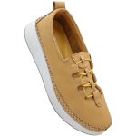 Tatoo Δερμάτινα Γυναικεία Μοκασίνια σε κίτρινο χρώμα - Image 3