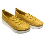 Tatoo Δερμάτινα Γυναικεία Μοκασίνια σε κίτρινο χρώμα - Image 5