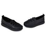 Tatoo Δερμάτινα Γυναικεία Μοκασίνια σε μαύρο χρώμα - Image 5