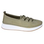 Tatoo Δερμάτινα Γυναικεία Μοκασίνια σε πράσινο χρώμα