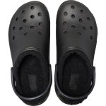 Crocs Classic Platform Lined Σαμπό με Γούνα Μαύρα - Image 5