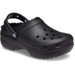 Crocs Classic Platform Lined Σαμπό με Γούνα Μαύρα - Image 7