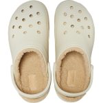 Crocs Classic Platform Lined Σαμπό με Γούνα Μπεζ - Image 3