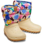 Crocs Παιδικές Γαλότσες με Εσωτερική Επένδυση Puff Μπεζ - Πολύχρωμες - Image 4