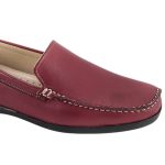 Γυναικείο Μπορντώ Δερμάτινο Ανατομικό Μοκασίνι, εξαιρετικά ελαφρύ - Image 4