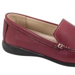 Γυναικείο Μπορντώ Δερμάτινο Ανατομικό Μοκασίνι, εξαιρετικά ελαφρύ - Image 5