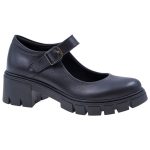 Ragazza Δερμάτινα Γυναικεία Μοκασίνια σε Μαύρο Χρώμα