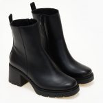 Ragazza Δερμάτινα Γυναικεία Μποτάκια με Μεσαίο Τακούνι Μαύρα 0651 - Image 7