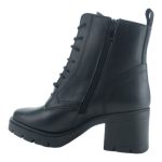 Ragazza Δερμάτινα Γυναικεία Μποτάκια με Μεσαίο Τακούνι Μαύρα 0652 - Image 4