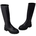 Ragazza Δερμάτινες Γυναικείες Μπότες με Χαμηλό Τακούνι Μαύρα 0299 - Image 3