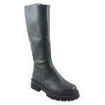 Ragazza Δερμάτινες Γυναικείες Μπότες με Χαμηλό Τακούνι Μαύρα 0299 - Image 6