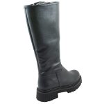 Ragazza Δερμάτινες Γυναικείες Μπότες με Χαμηλό Τακούνι Μαύρα 0299 - Image 7