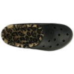 Crocs Freesail Leopard Lined Clog - Black/Gold - Image 3