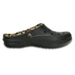 Crocs Freesail Leopard Lined Clog - Black/Gold