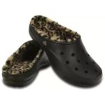Crocs Freesail Leopard Lined Clog - Black/Gold - Image 5