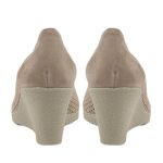 Ragazza Δερμάτινες Μυτερές Γόβες με Μεσαίο Τακούνι Χρυσές - Image 3