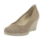 Ragazza Δερμάτινες Μυτερές Γόβες με Μεσαίο Τακούνι Χρυσές - Image 4