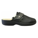 Comfy Anatomic Δερμάτινες Ανατομικές Γυναικείες Παντόφλες σε Μαύρο Χρώμα