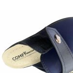 Comfy Anatomic Δερμάτινες Ανατομικές Γυναικείες Παντόφλες σε Μπλε Χρώμα - Image 3