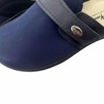 Comfy Anatomic Δερμάτινες Ανατομικές Γυναικείες Παντόφλες σε Μπλε Χρώμα - Image 5