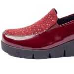 Γυναικεία παπούτσια σε μπορντώ χρώμα Softies 7423 - Image 4